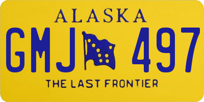 AK license plate GMJ497