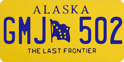 AK license plate GMJ502