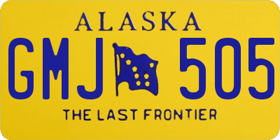 AK license plate GMJ505