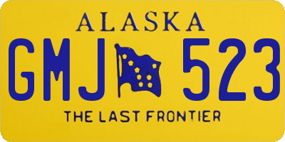 AK license plate GMJ523