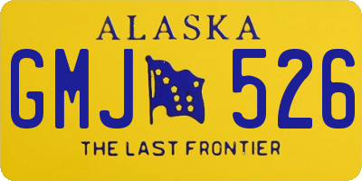 AK license plate GMJ526