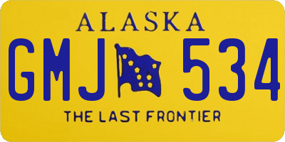 AK license plate GMJ534