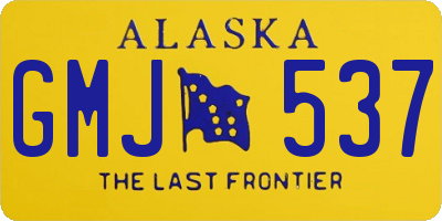 AK license plate GMJ537