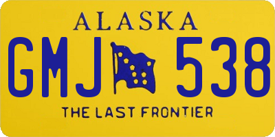 AK license plate GMJ538