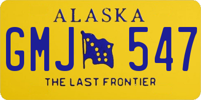 AK license plate GMJ547