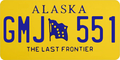 AK license plate GMJ551