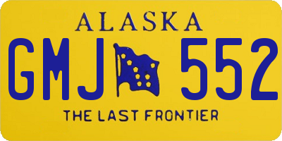 AK license plate GMJ552