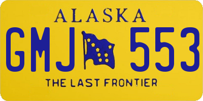 AK license plate GMJ553