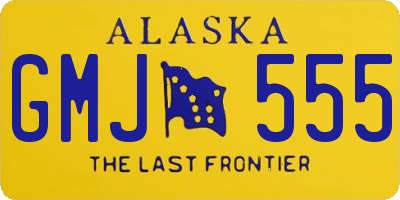 AK license plate GMJ555