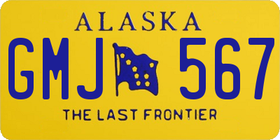 AK license plate GMJ567