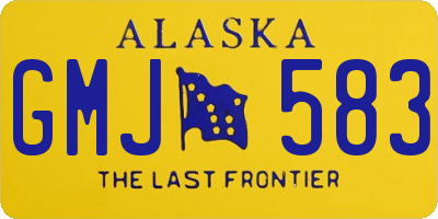 AK license plate GMJ583