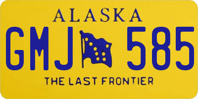 AK license plate GMJ585