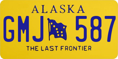 AK license plate GMJ587