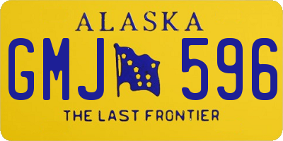 AK license plate GMJ596