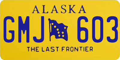 AK license plate GMJ603