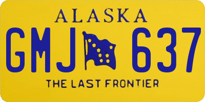 AK license plate GMJ637