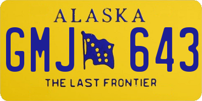 AK license plate GMJ643