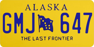 AK license plate GMJ647