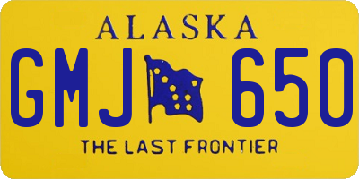 AK license plate GMJ650