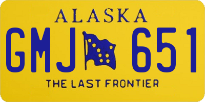 AK license plate GMJ651