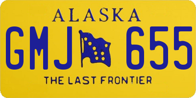 AK license plate GMJ655