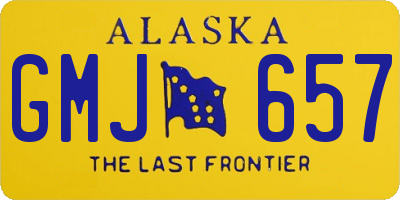 AK license plate GMJ657