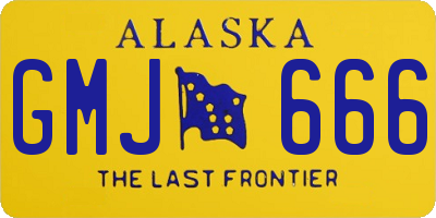 AK license plate GMJ666