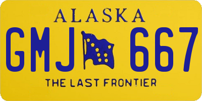 AK license plate GMJ667