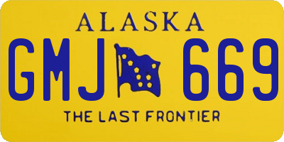 AK license plate GMJ669