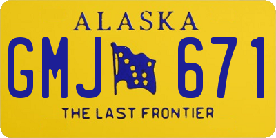 AK license plate GMJ671