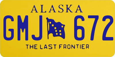 AK license plate GMJ672