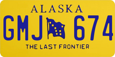 AK license plate GMJ674