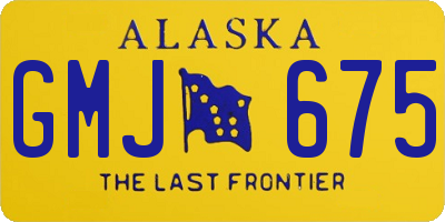 AK license plate GMJ675