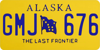 AK license plate GMJ676