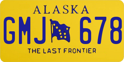 AK license plate GMJ678