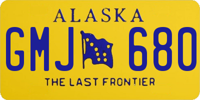 AK license plate GMJ680