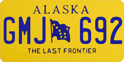 AK license plate GMJ692