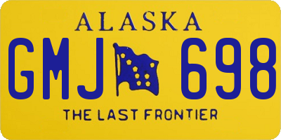 AK license plate GMJ698