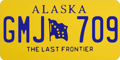 AK license plate GMJ709