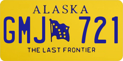 AK license plate GMJ721