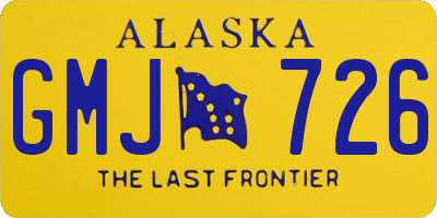 AK license plate GMJ726