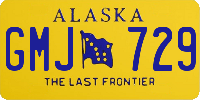 AK license plate GMJ729