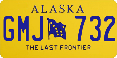 AK license plate GMJ732