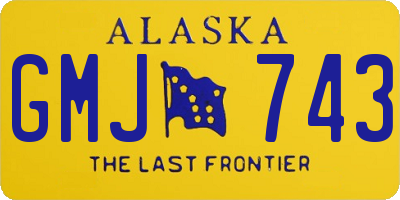 AK license plate GMJ743