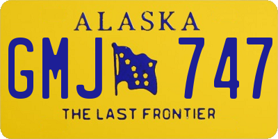 AK license plate GMJ747