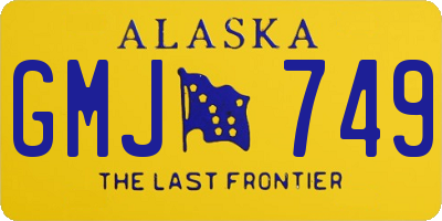 AK license plate GMJ749