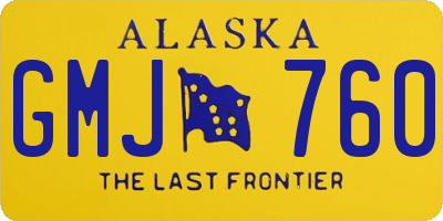 AK license plate GMJ760
