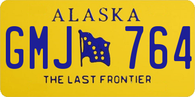 AK license plate GMJ764