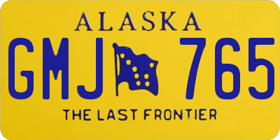 AK license plate GMJ765