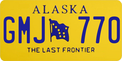 AK license plate GMJ770